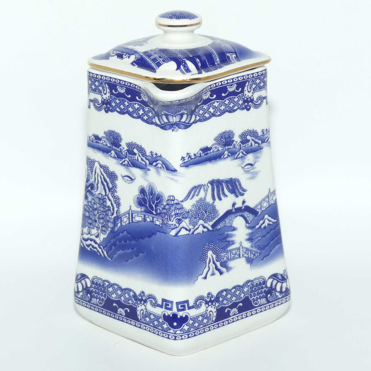 Wade Ringtons Limited Tea Merchants c.1997 Old Willow Pattern water pot