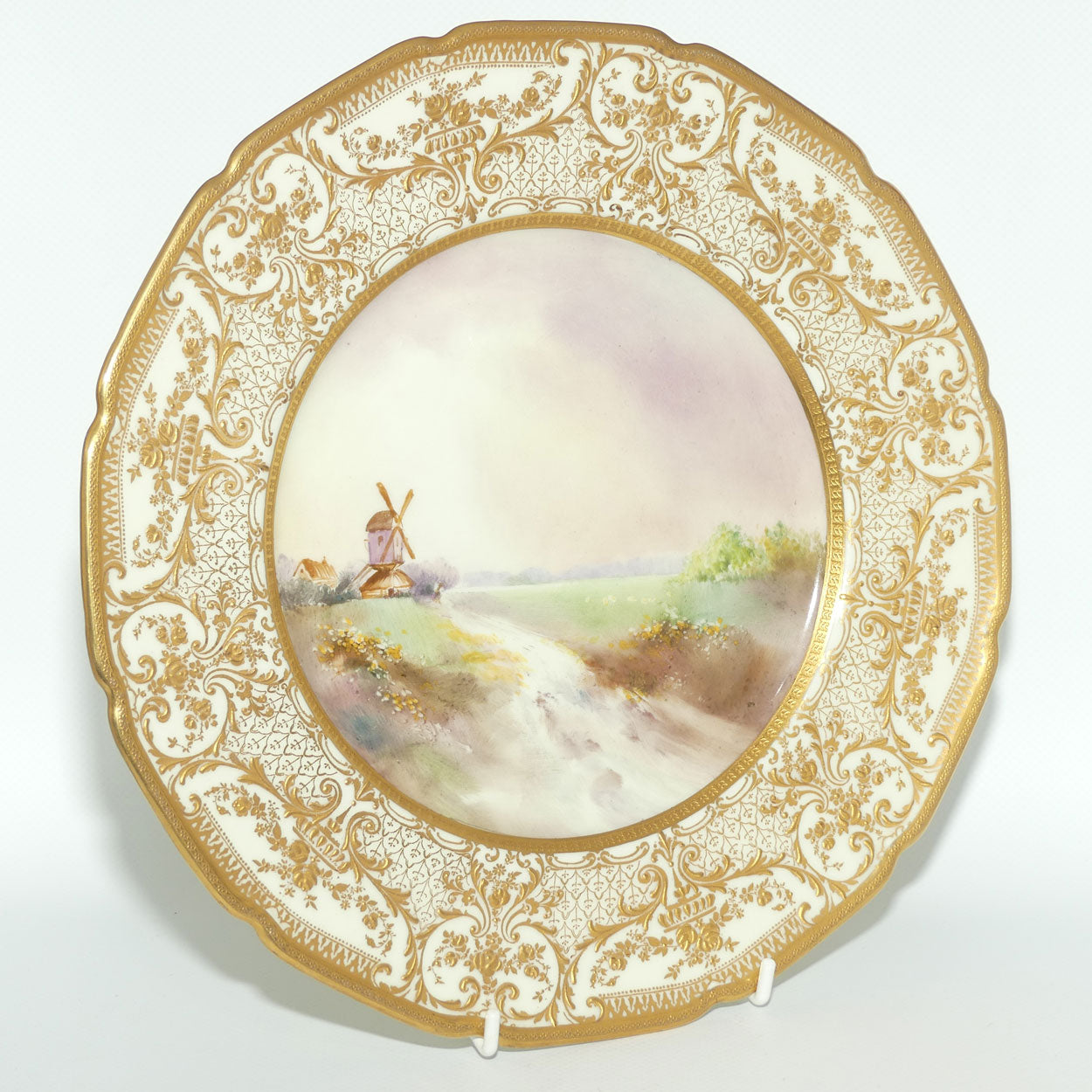 Royal Doulton hand painted Windmill and Countryside plate