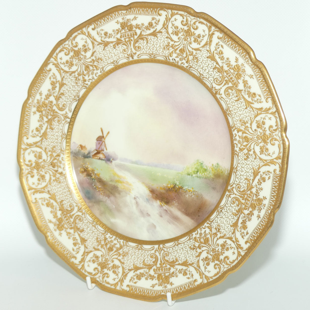 Royal Doulton hand painted Windmill and Countryside plate