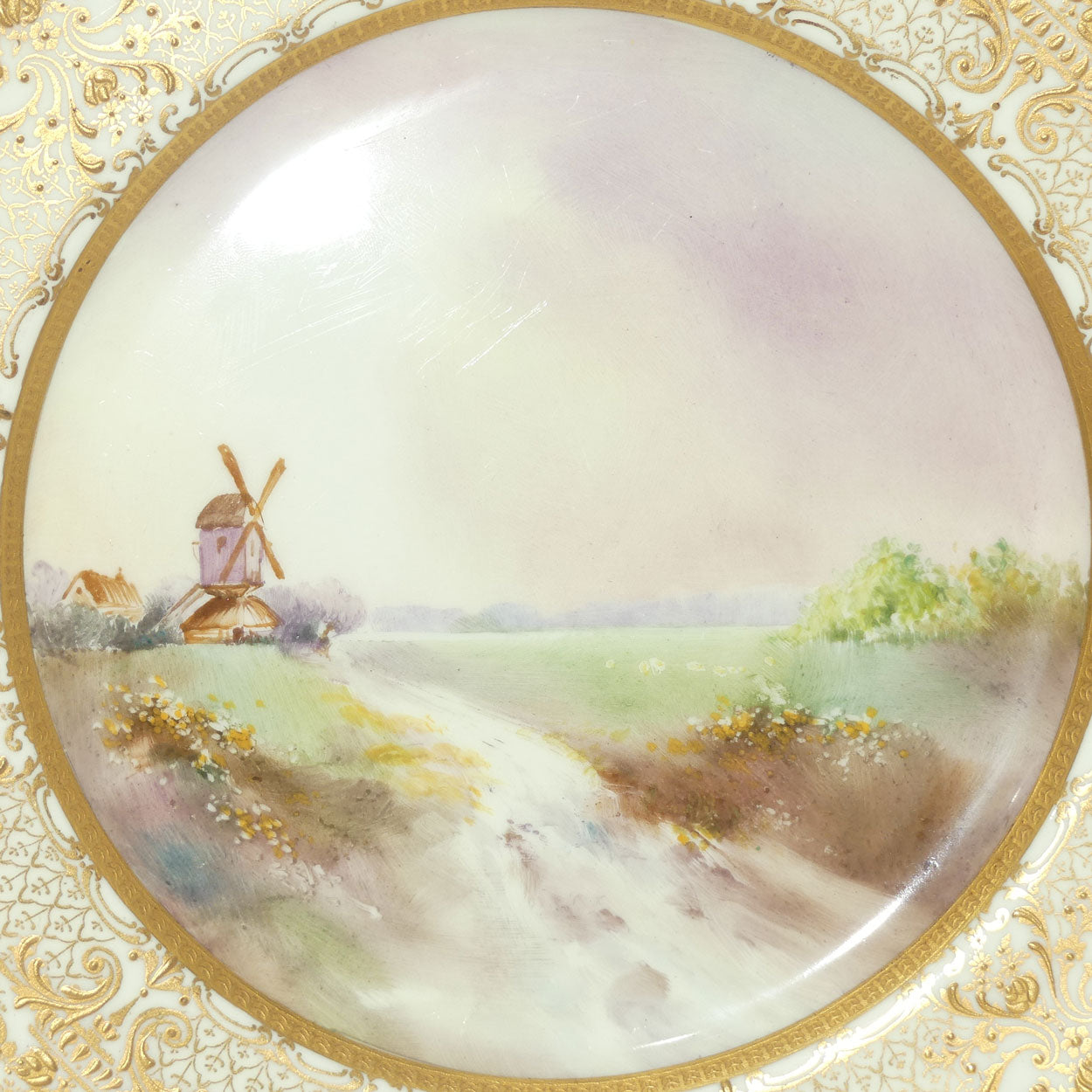 Royal Doulton hand painted Windmill and Countryside plate