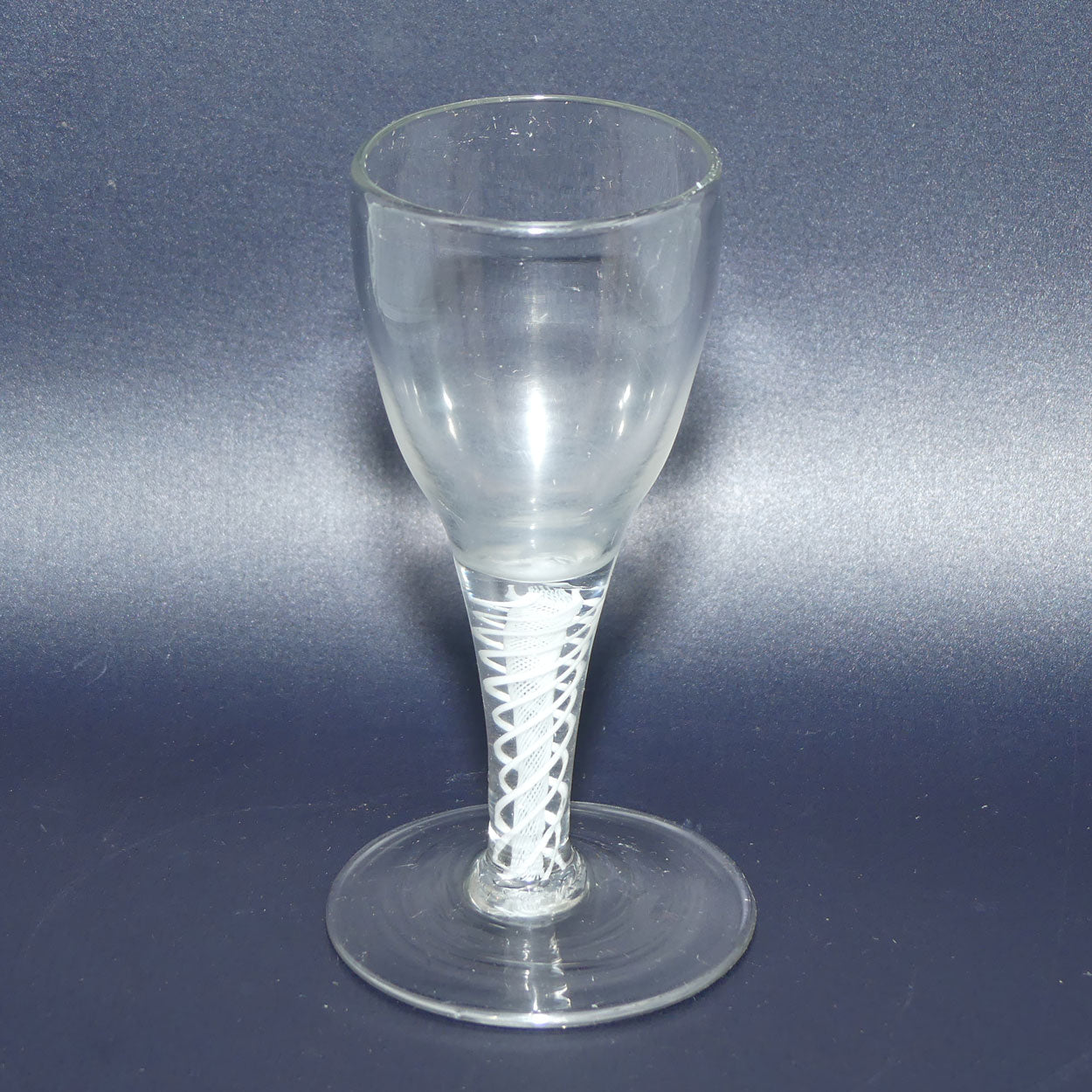 18th Century Georgian Wine Glass with Double Series Opaque Twist | Cotton twist stem
