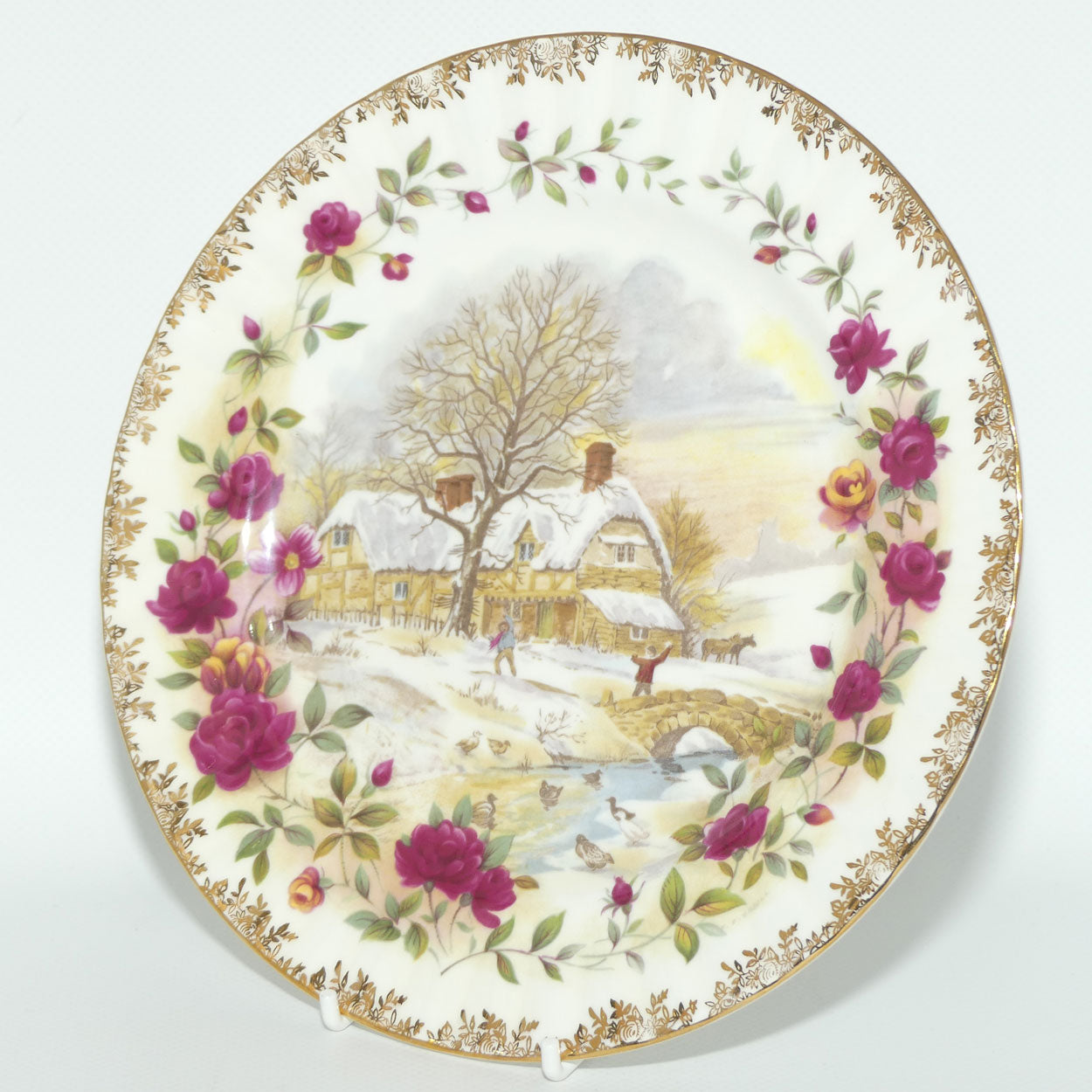 Royal Albert Bone China England | Four Seasons series plate | Winter by FF Errill