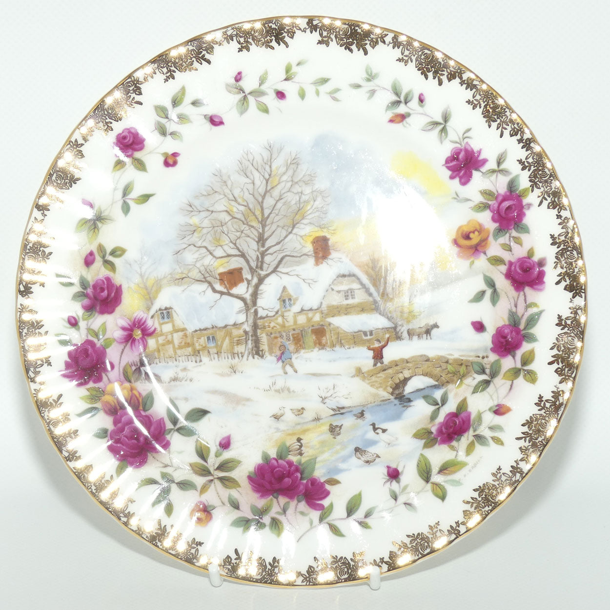 Royal Albert Bone China England | Four Seasons series plate | Winter by FF Errill | boxed