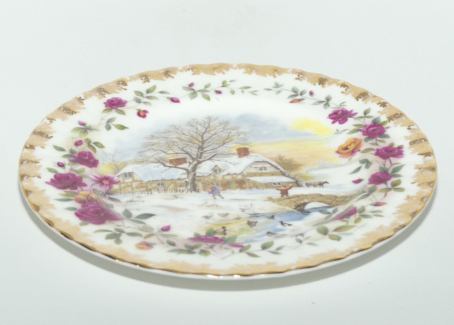Royal Albert Bone China England | Four Seasons series plate | Winter by FF Errill | boxed