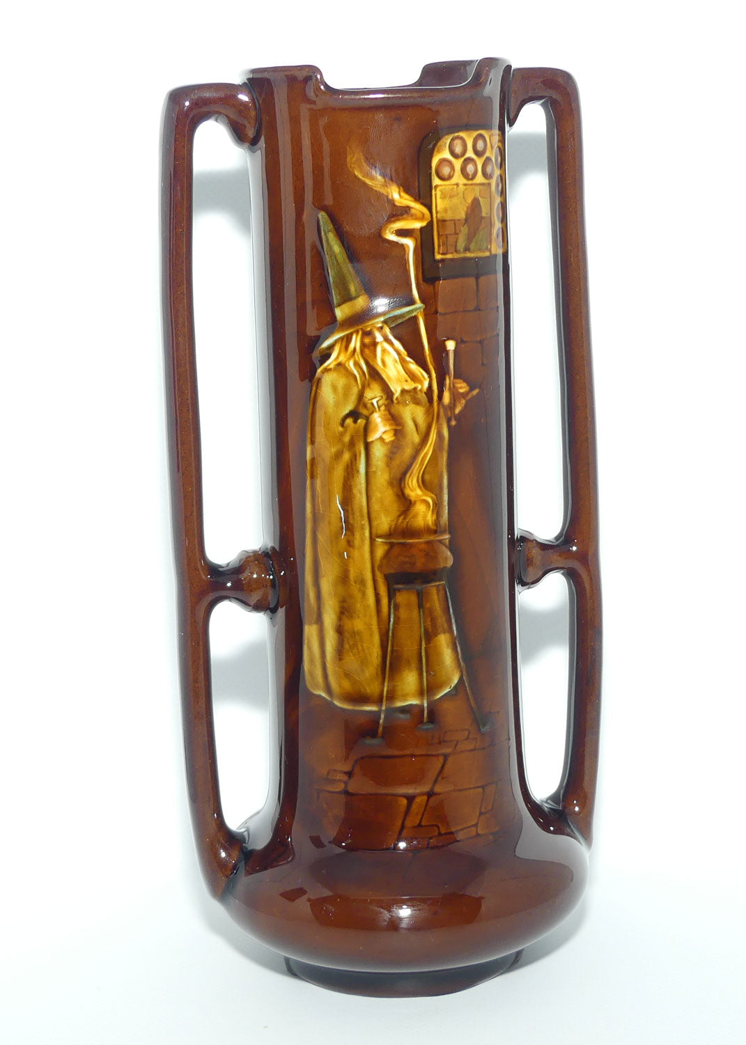 Royal Doulton Kingsware Wizard vase | Double handles