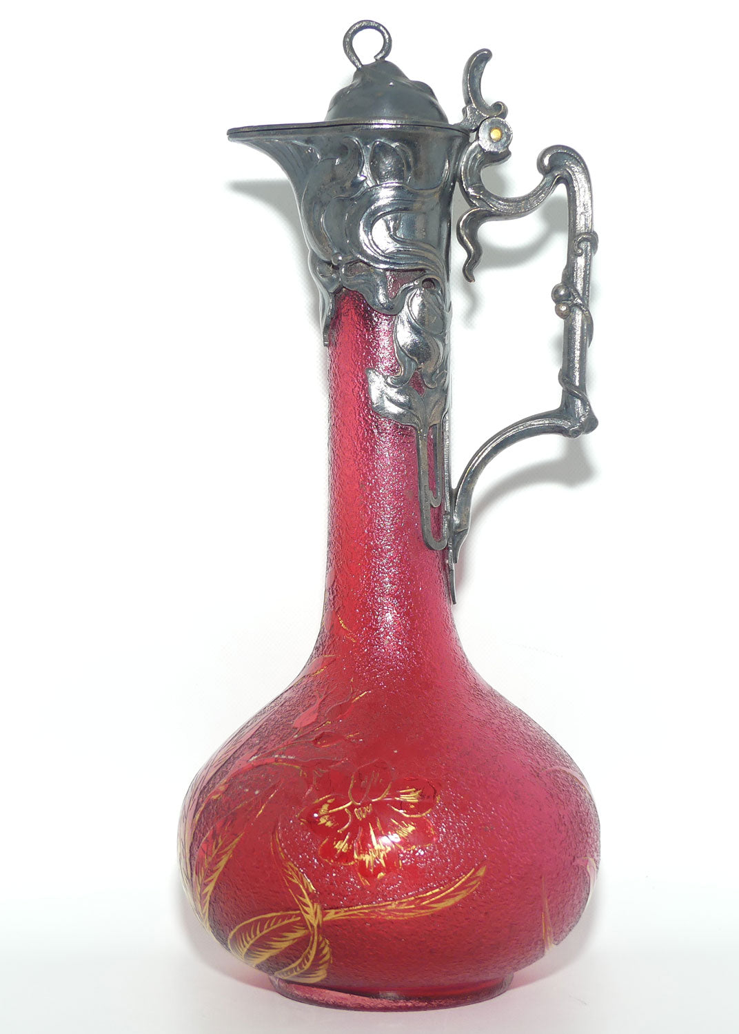 WMF Art Nouveau claret jug with WMF Ikora Glass body | c.1915