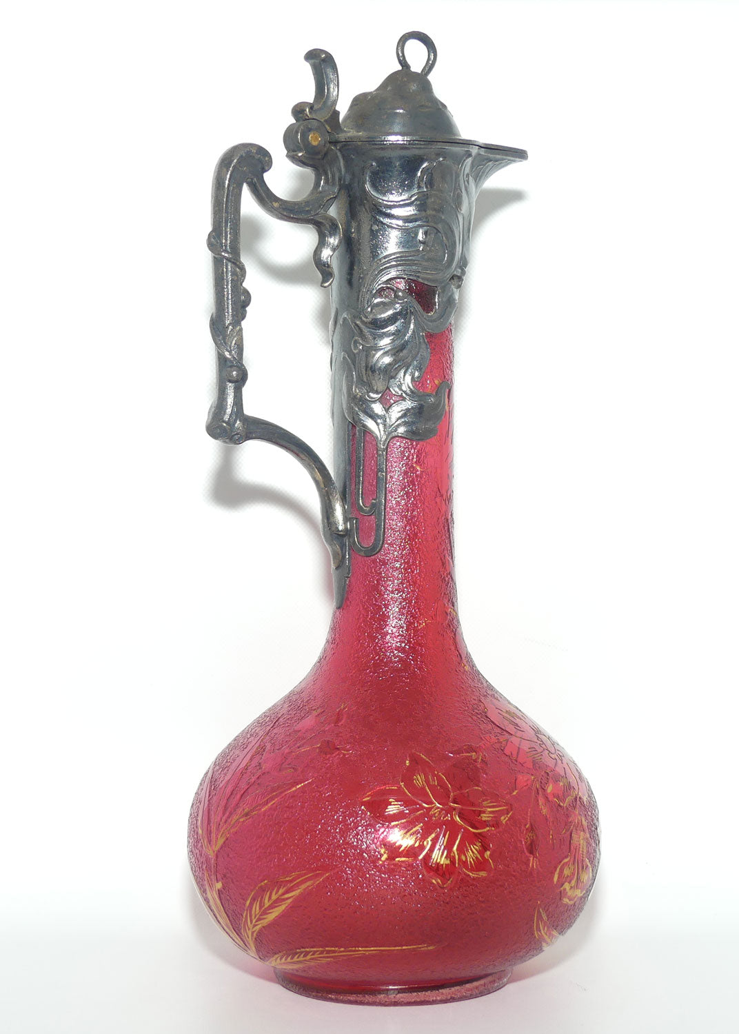 WMF Art Nouveau claret jug with WMF Ikora Glass body | c.1915