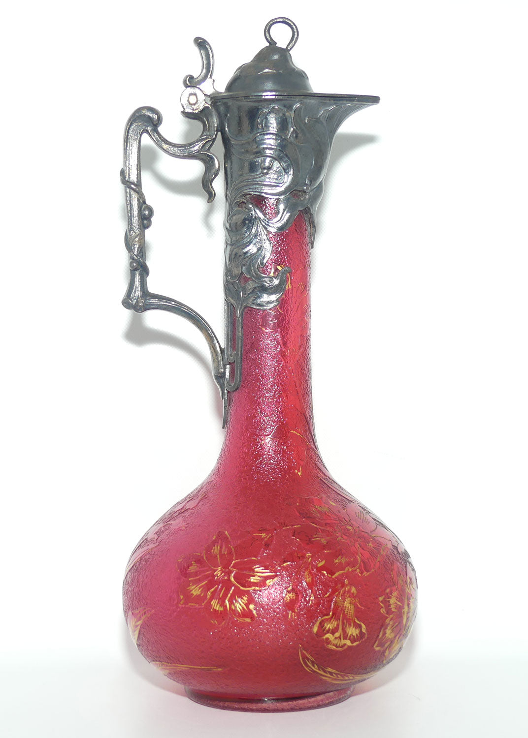 WMF Art Nouveau claret jug with WMF Ikora Glass body | c.1915