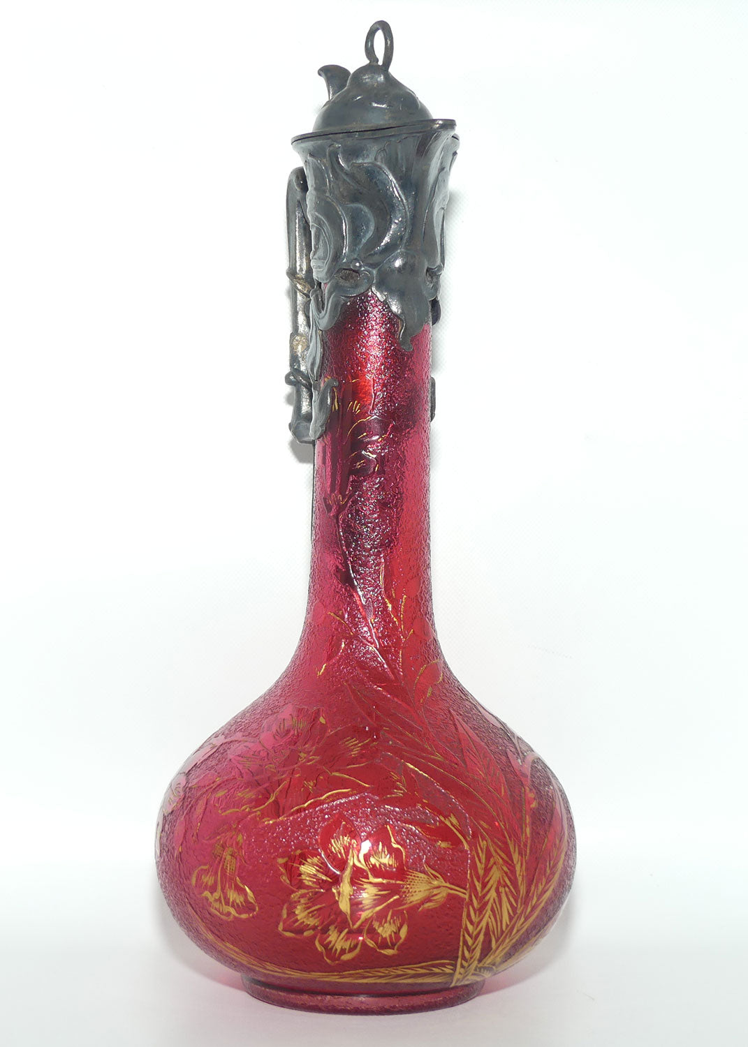 WMF Art Nouveau claret jug with WMF Ikora Glass body | c.1915