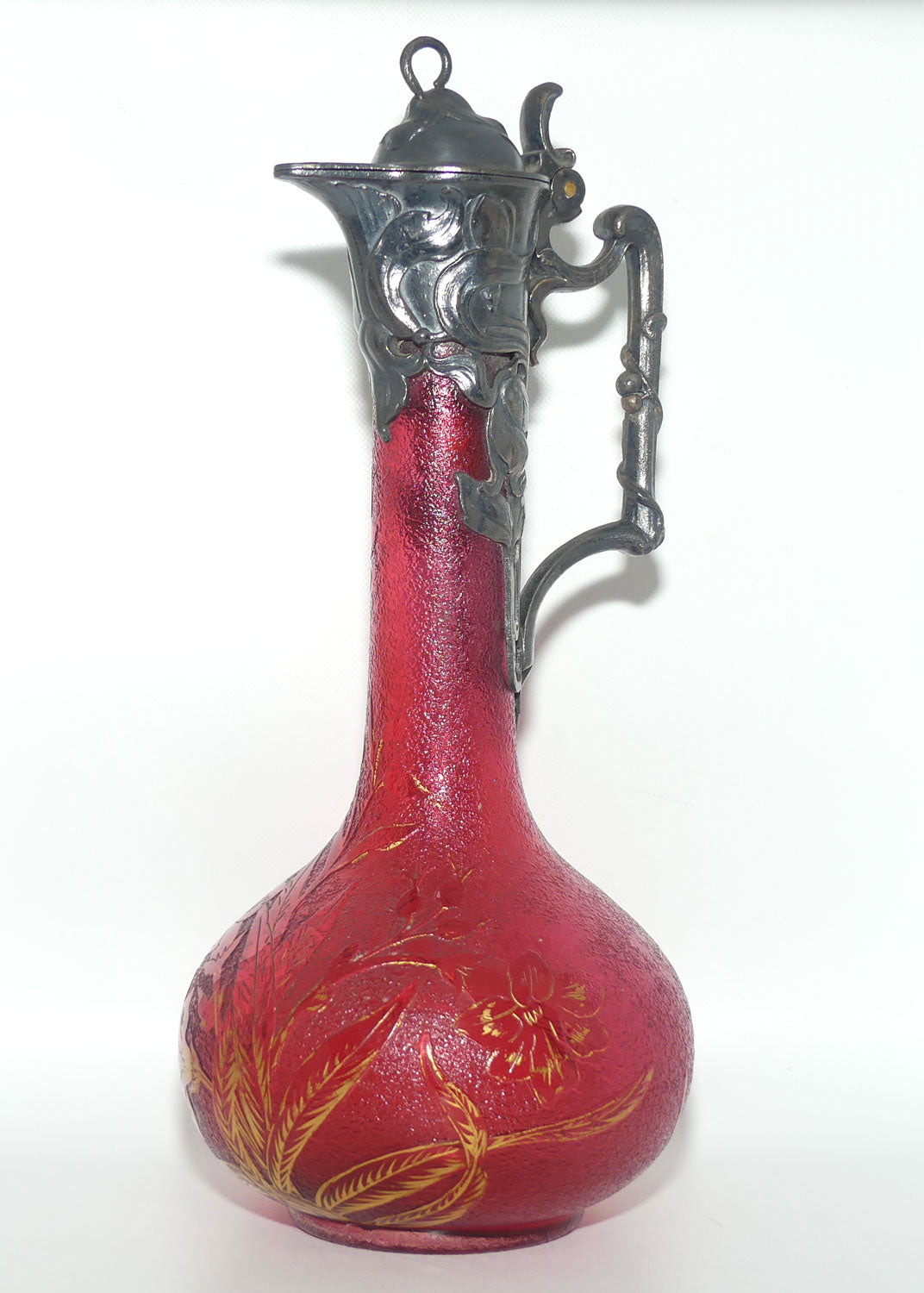 WMF Art Nouveau claret jug with WMF Ikora Glass body | c.1915