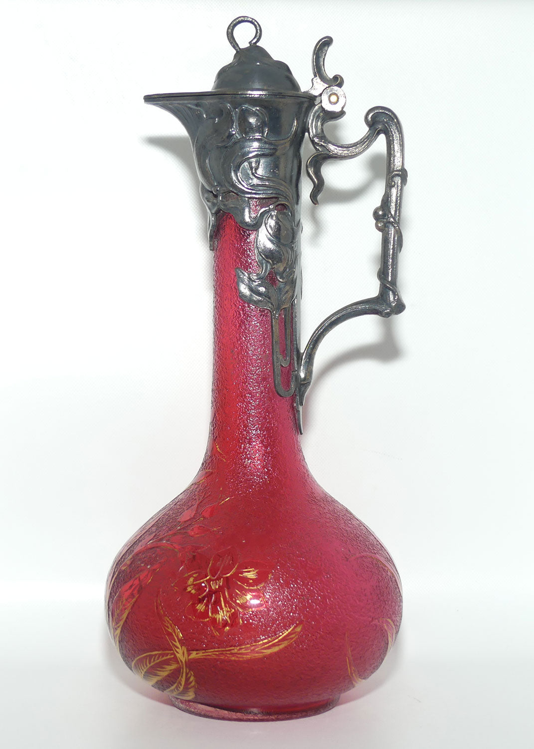 WMF Art Nouveau claret jug with WMF Ikora Glass body | c.1915