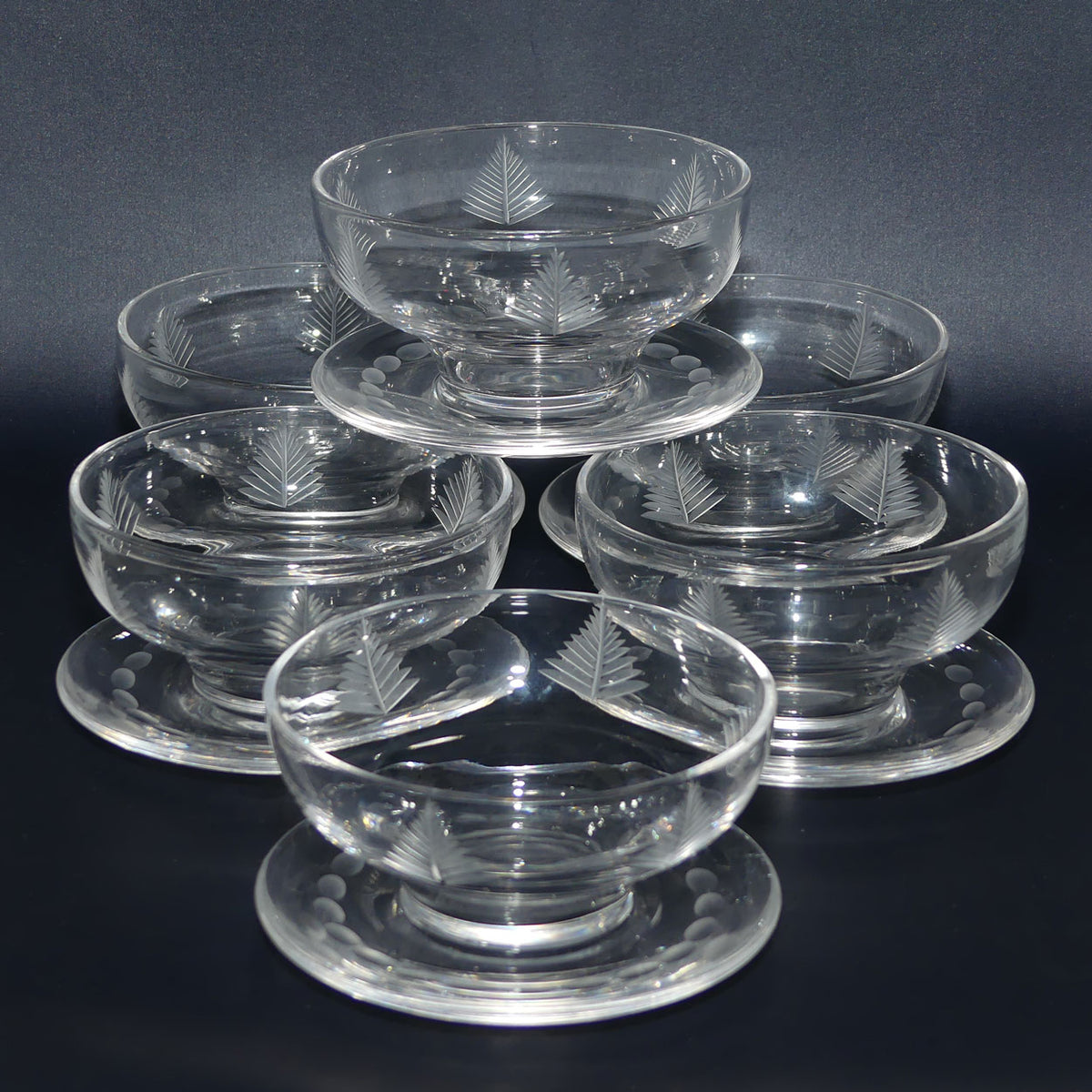 Stuart Crystal Woodchester set of 6 comports
