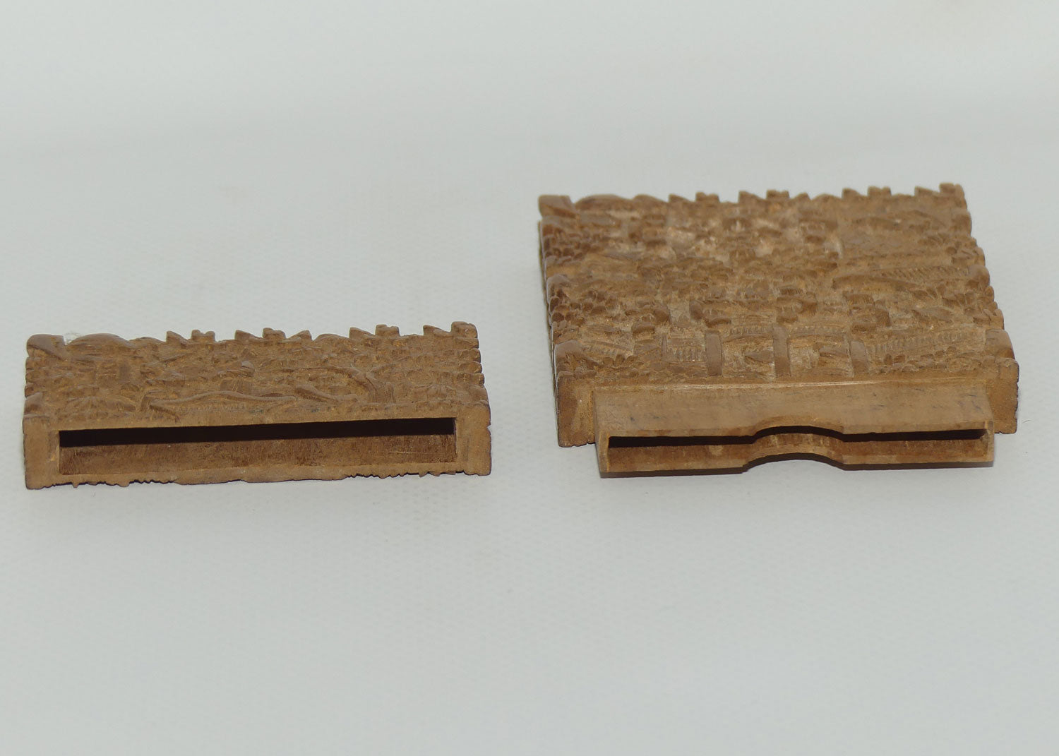 Antique Chinese Carved Wooden Card Holder | Card Case