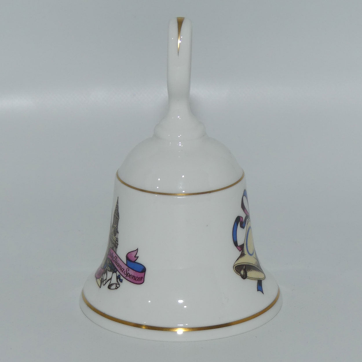Royal Worcester HRH Prince Charles Lady Diana Spencer Wedding 29th July 1981 bell | boxed