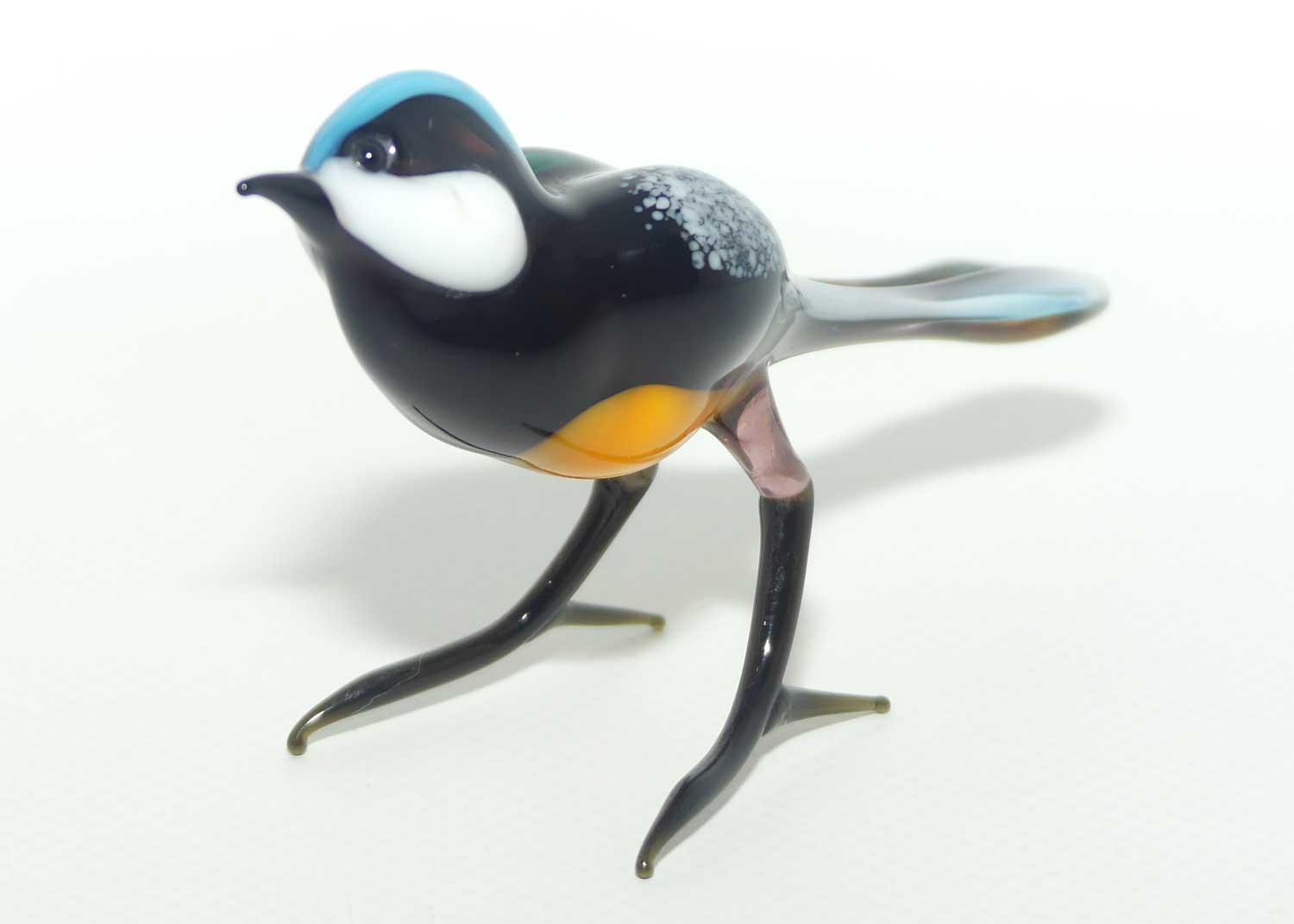 Fine quality Russian Lampwork Glass Wren figure