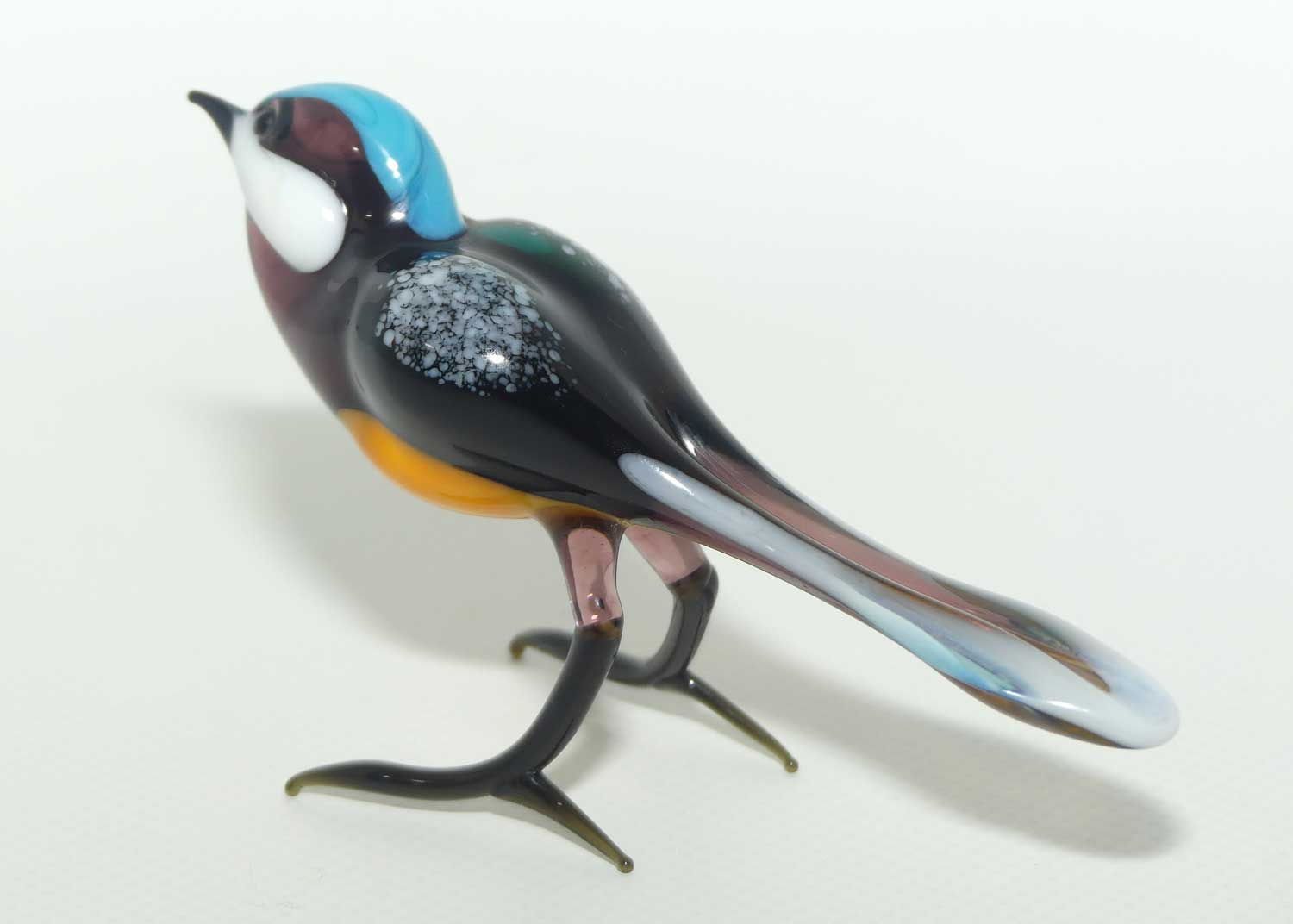 Fine quality Russian Lampwork Glass Wren figure