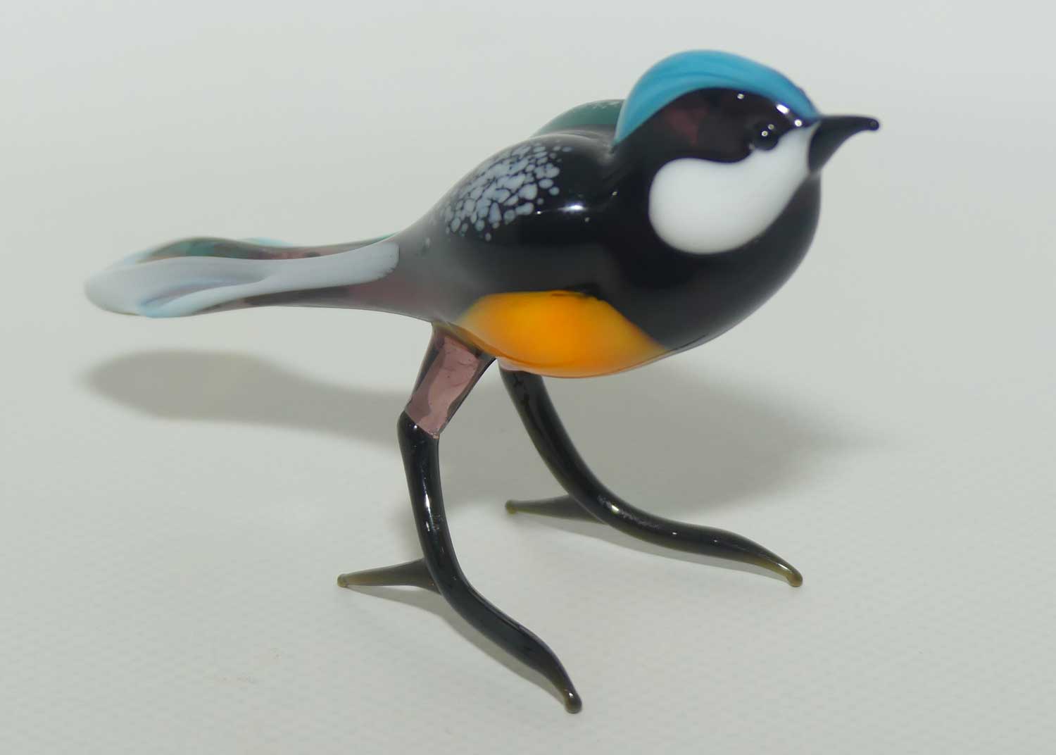 Fine quality Russian Lampwork Glass Wren figure