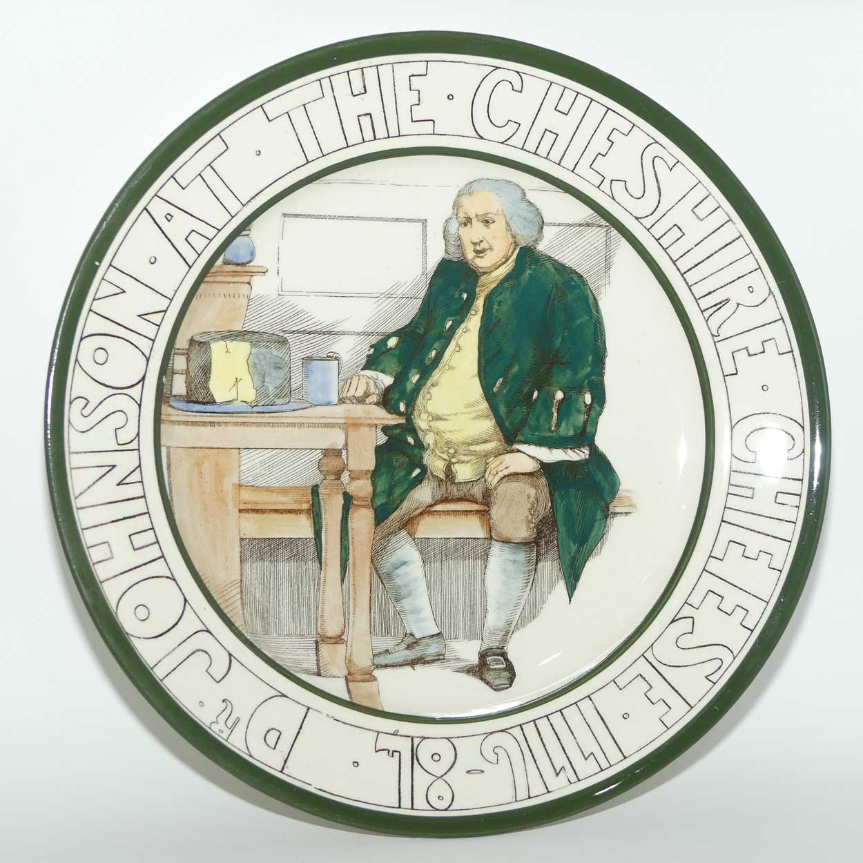 Royal Doulton Doctor Johnson at the Cheshire Cheese plate | Inscription Border