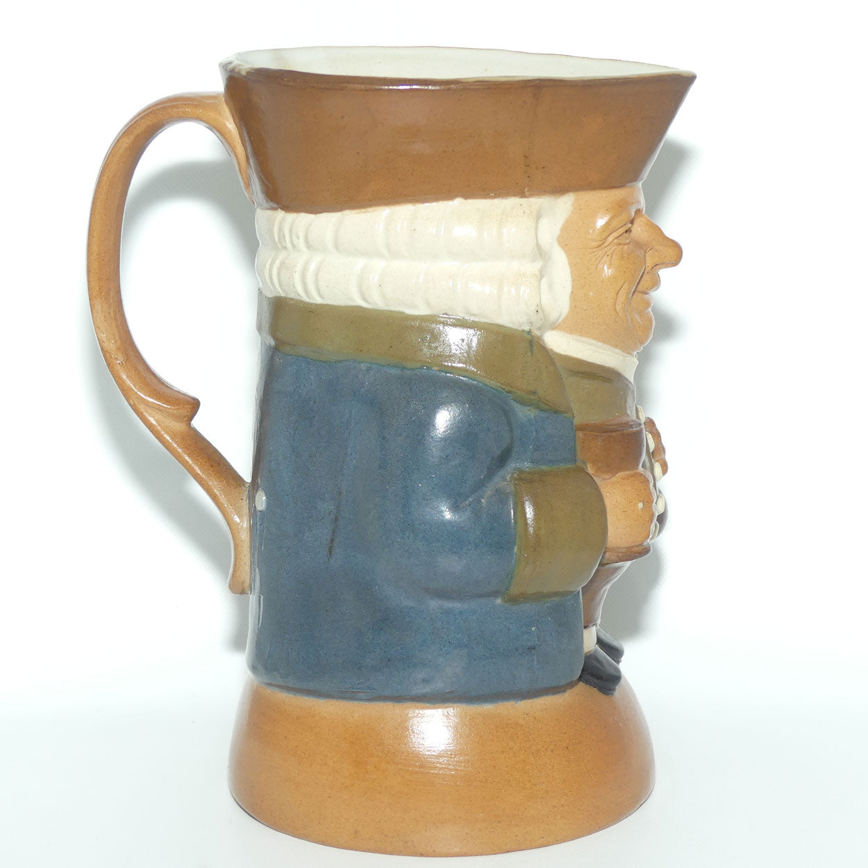 X8572 Royal Doulton Lambeth Harry Simeon The Standing Man Large Toby | Smiling Face, Green Waistcoat, Blue Jacket