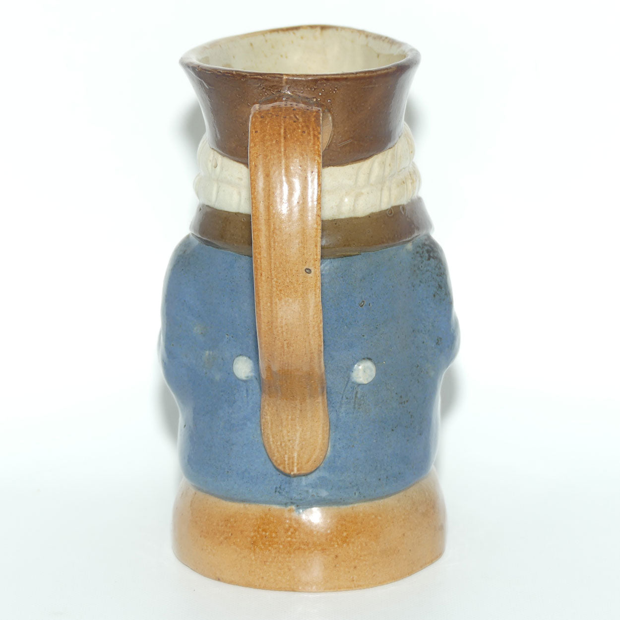 X8572 Royal Doulton Lambeth Harry Simeon The Standing Man Medium toby | Smiling Face, Brown Waistcoat, Blue Jacket