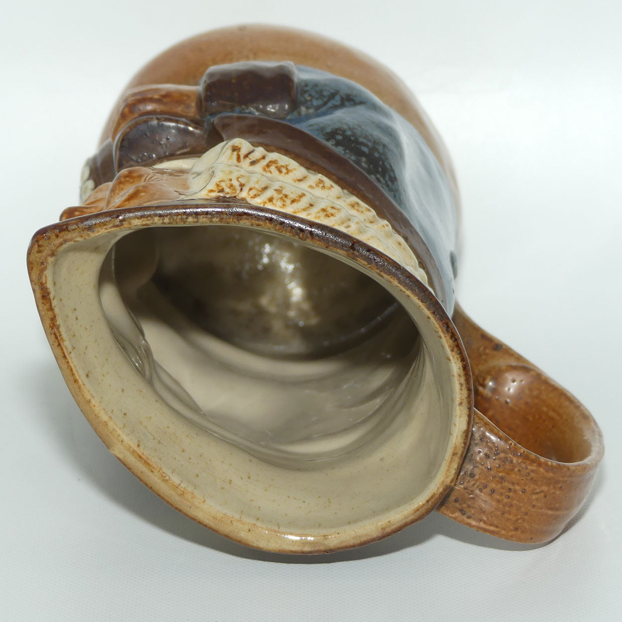 X8572 Royal Doulton Lambeth Harry Simeon The Standing Man Medium toby | Smiling Face, Brown Waistcoat, Blue Jacket