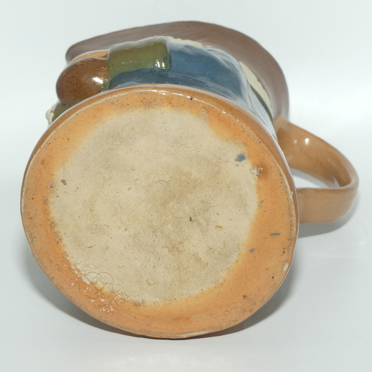 X8572 Royal Doulton Lambeth Harry Simeon The Standing Man Large Toby | Sombre Face, Green Waistcoat, Blue Jacket