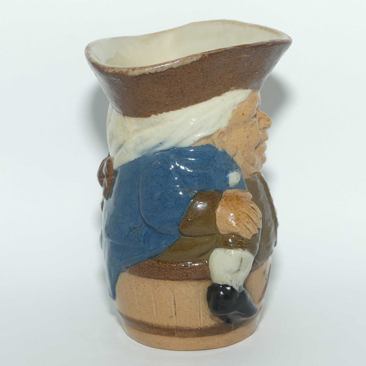 X8591 Royal Doulton Lambeth Harry Simeon Toby XX beaker | Unrecorded Shape | Colourway 3 | Blue Jacket, Green Waistcoat and Breeches