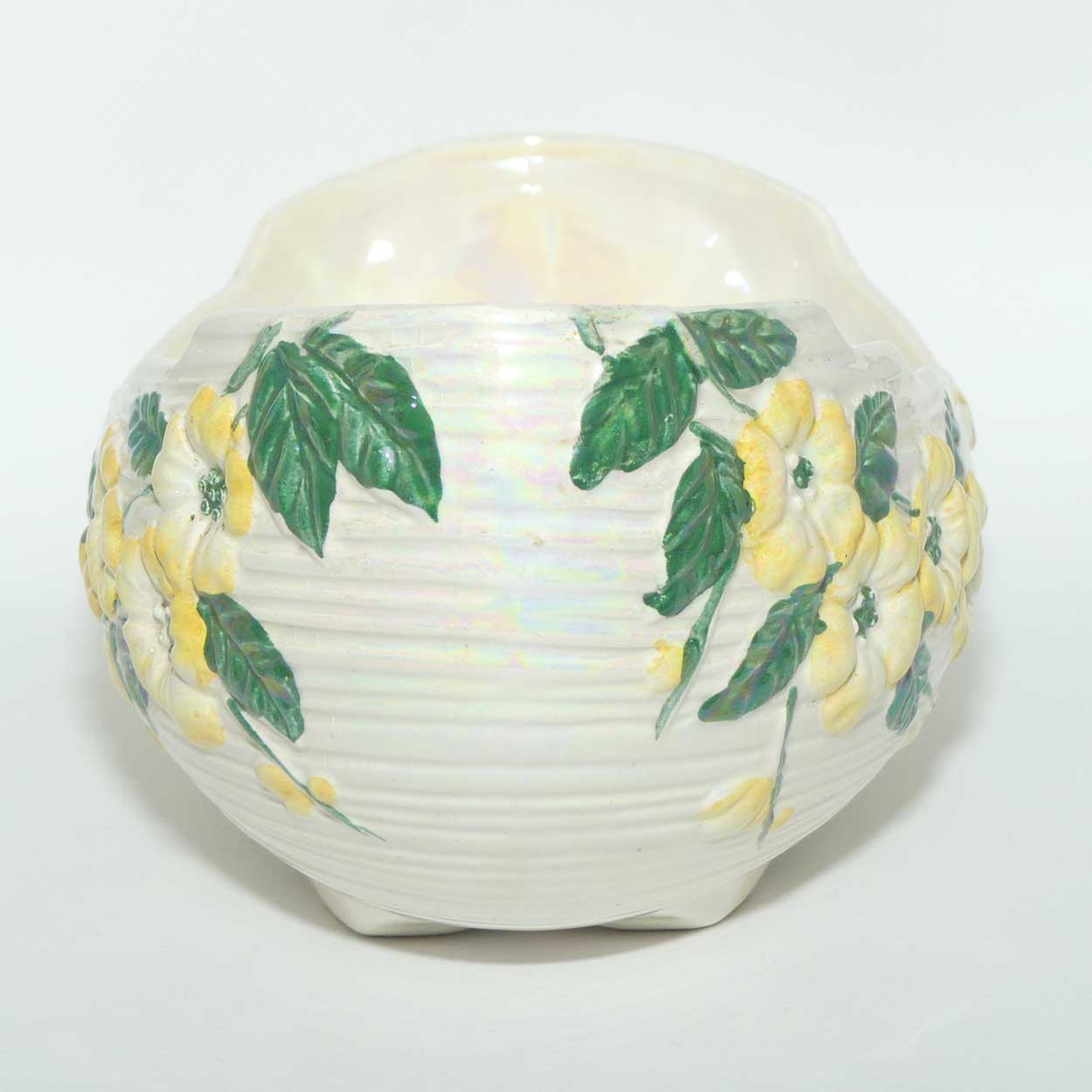 Maling Yellow Cherry Blossom lustre boat | 6596