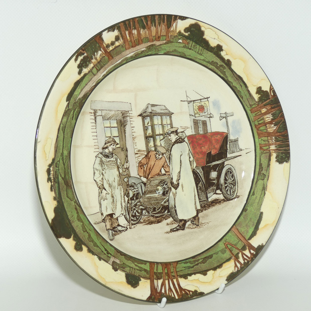Royal Doulton Early Motoring plate D2406: Yokel and Motorist | Medium #2