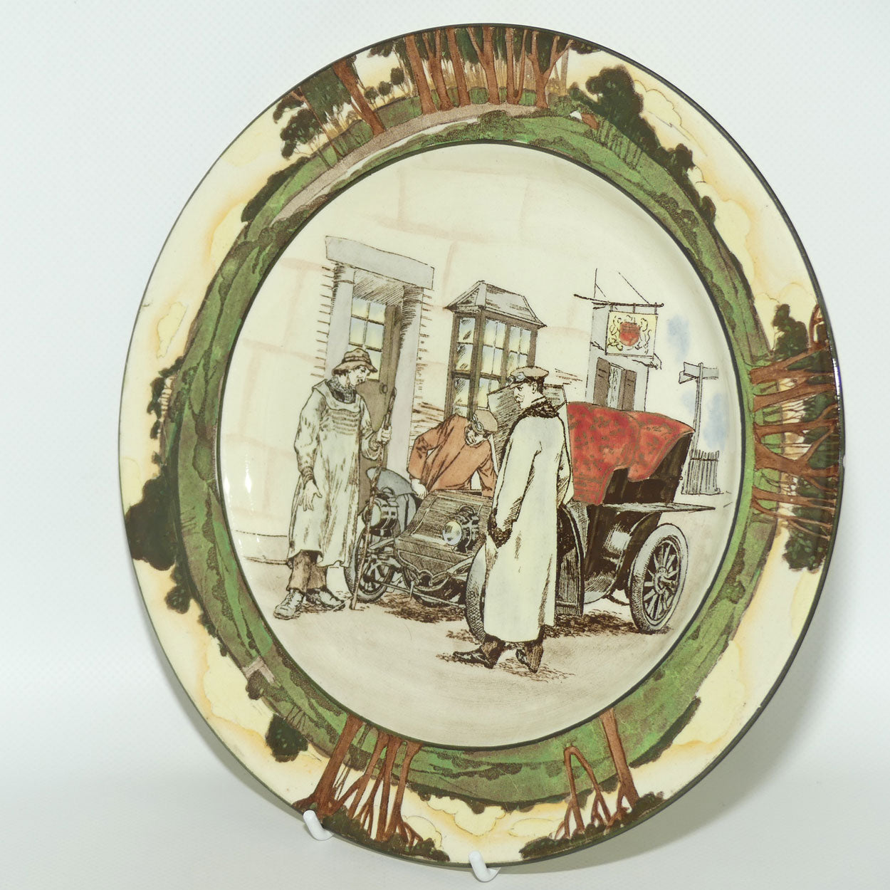 Royal Doulton Early Motoring plate D2406: Yokel and Motorist | Medium #2