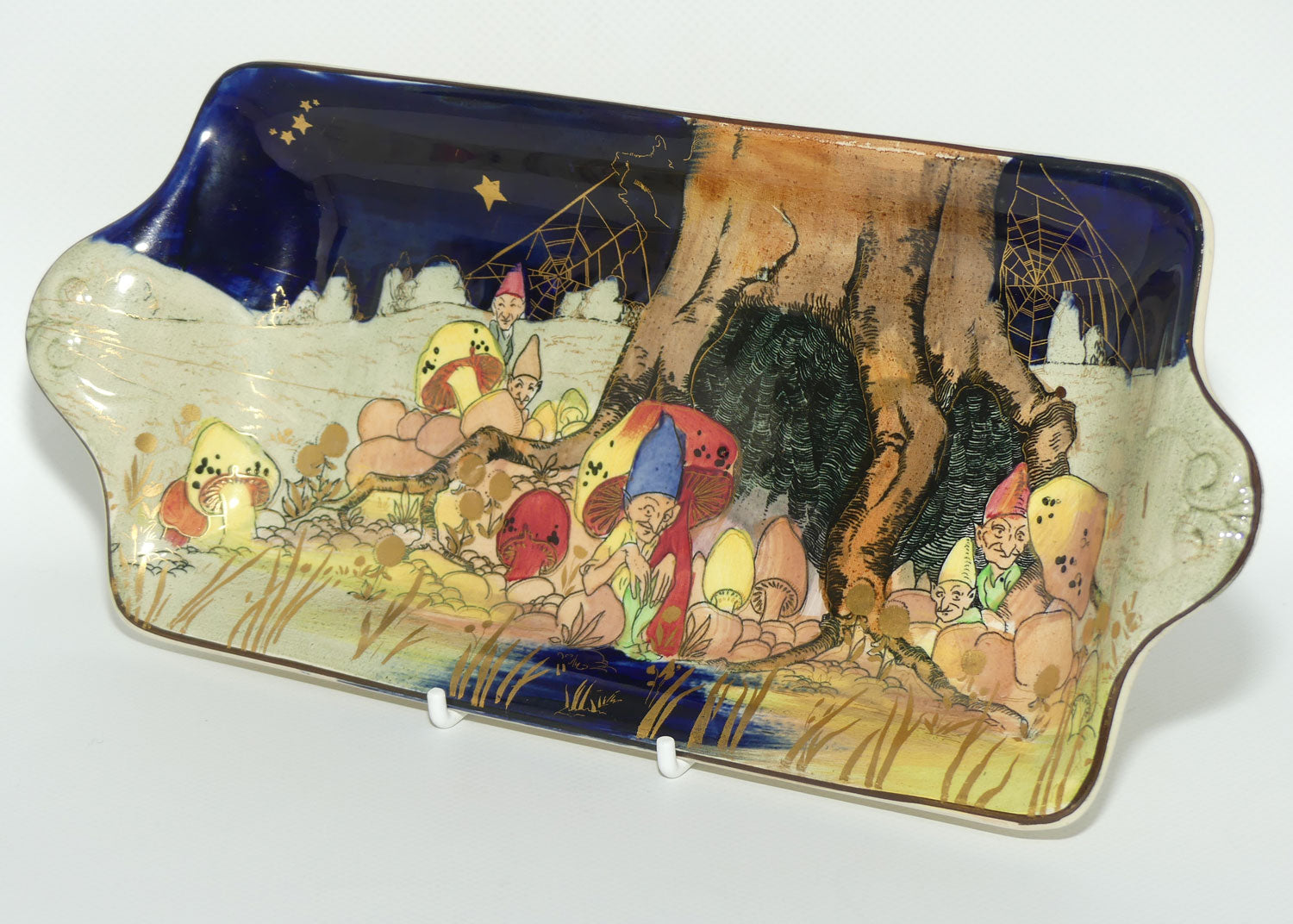 Royal Doulton Gnomes B with gilt highlights sandwich tray D4697 | York Shape