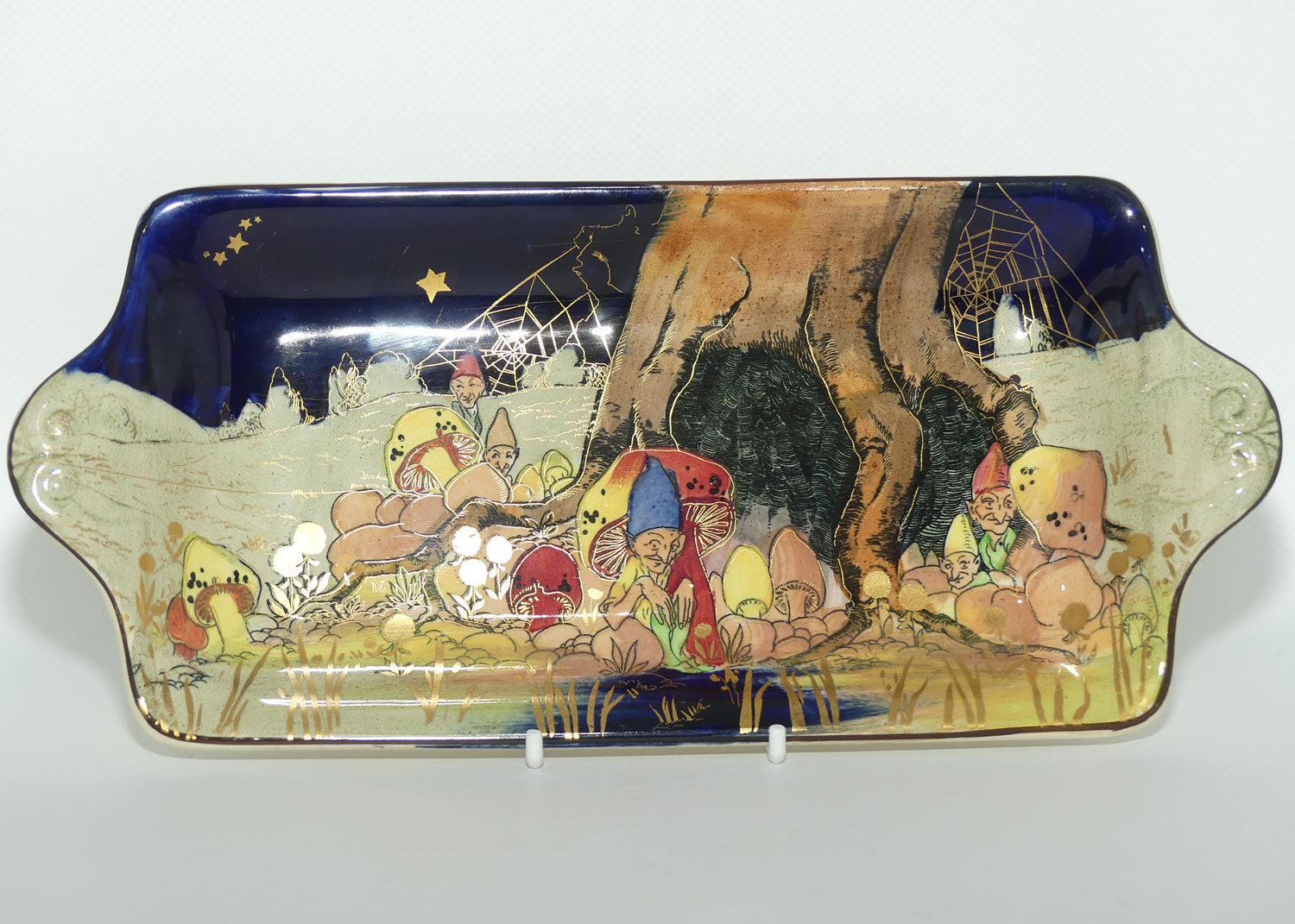 Royal Doulton Gnomes B with gilt highlights sandwich tray D4697 | York Shape