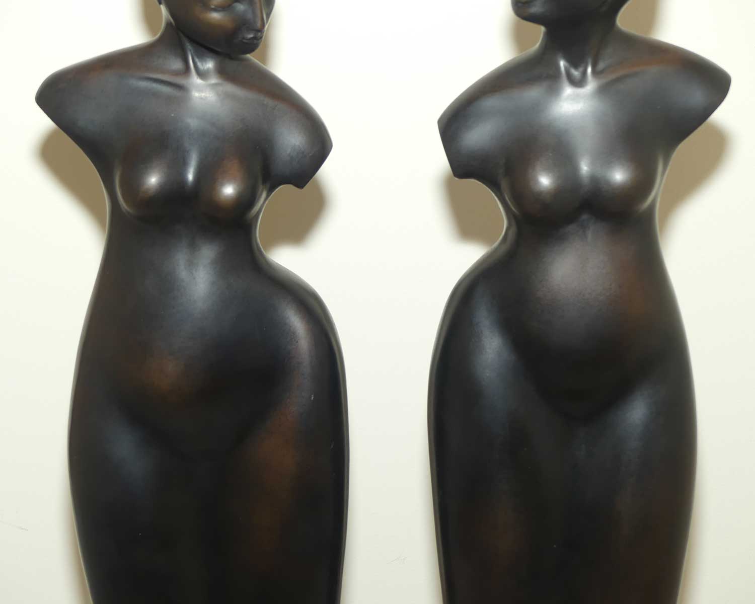 Pair of Bronzes by Zigmunt Libucha | Tall Sisters | Ltd Ed #7/30
