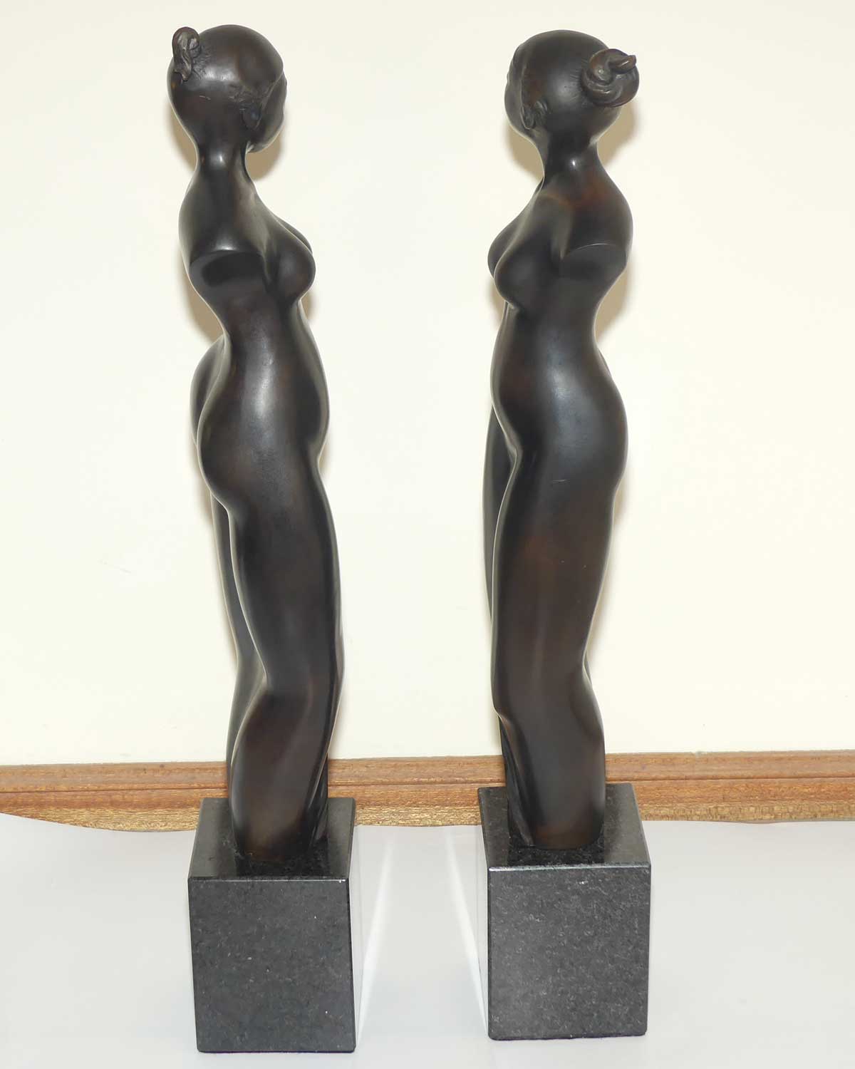 Pair of Bronzes by Zigmunt Libucha | Tall Sisters | Ltd Ed #7/30