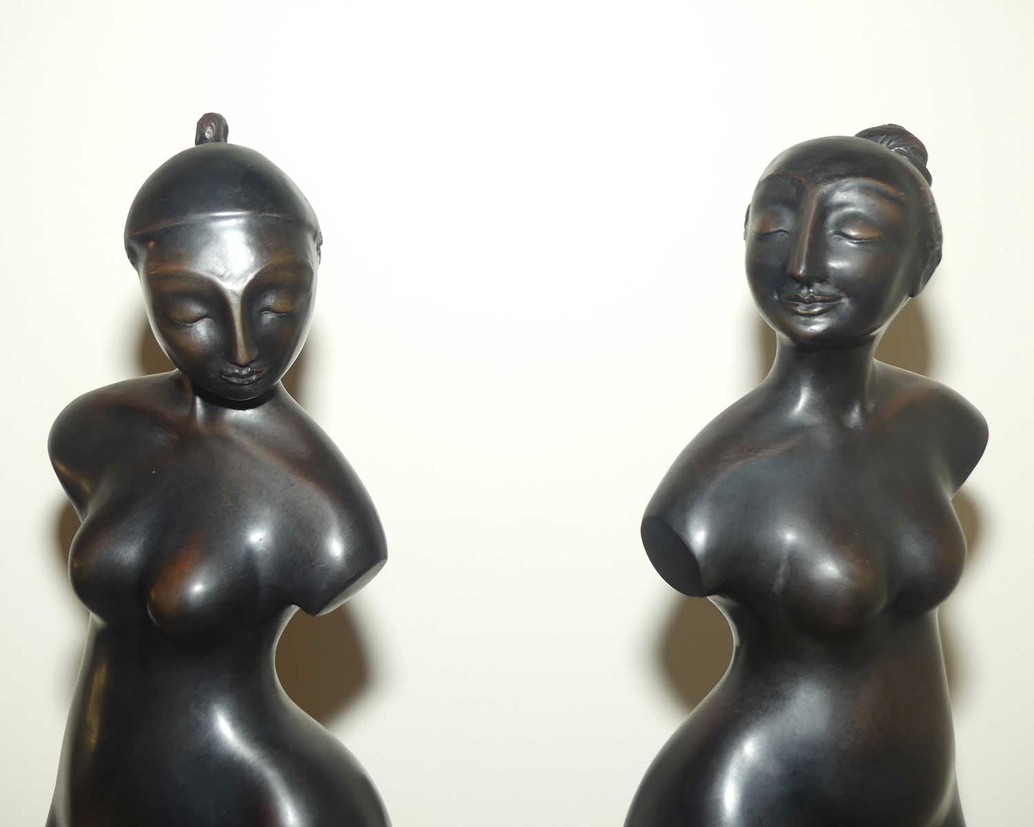Pair of Bronzes by Zigmunt Libucha | Tall Sisters | Ltd Ed #7/30