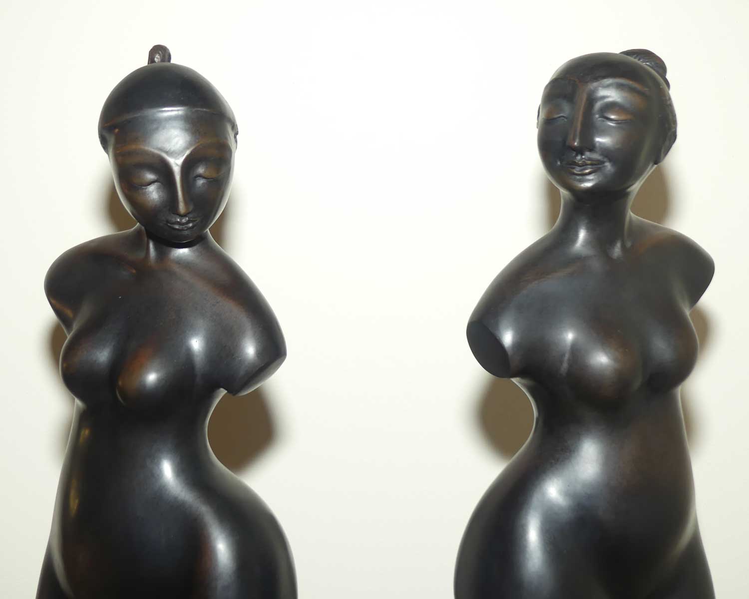 Pair of Bronzes by Zigmunt Libucha | Tall Sisters | Ltd Ed #7/30