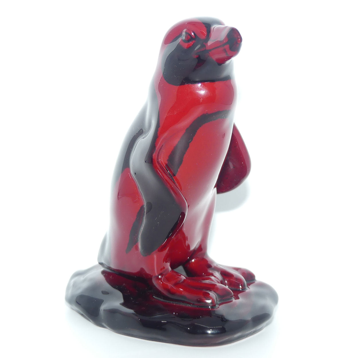 #1287 Royal Doulton Flambe Peruvian Penguin on Rock Small | Noke