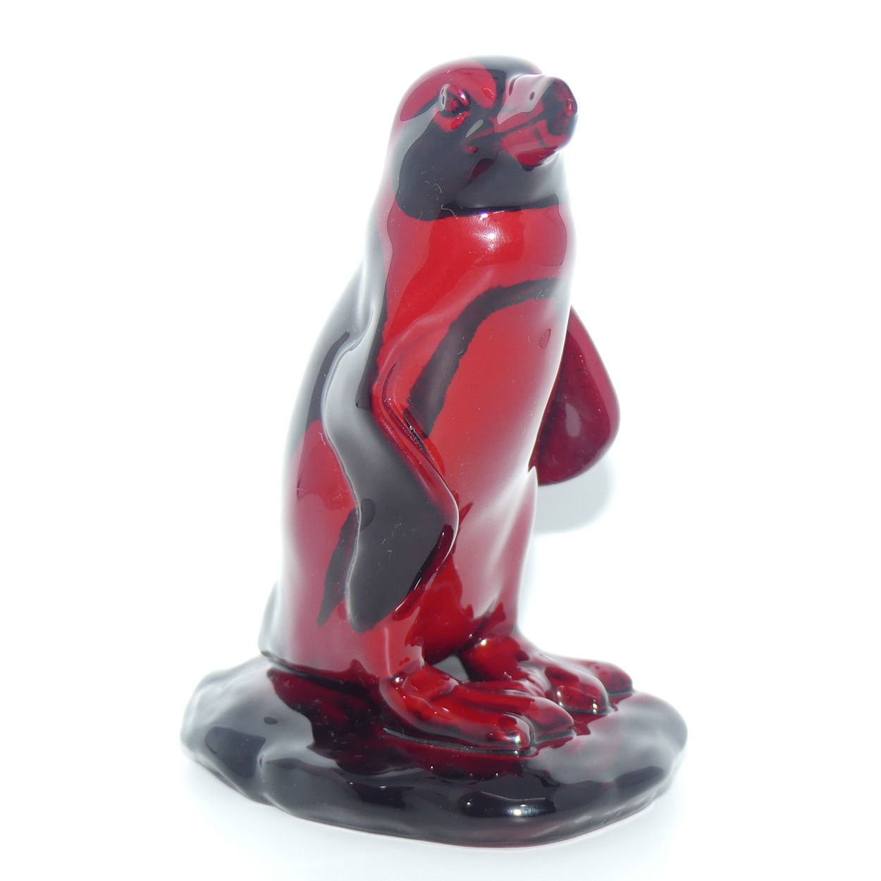 #1287 Royal Doulton Flambe Peruvian Penguin on Rock Small | Noke