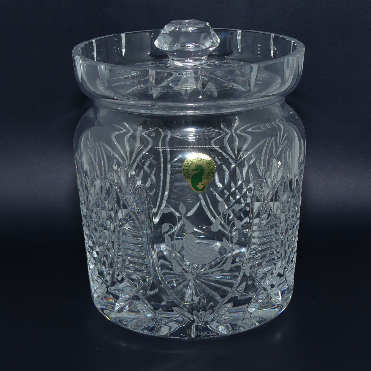 waterford-crystal-biscuit-barrel-12-days-of-christmas-partridge-jim-oleary-signed