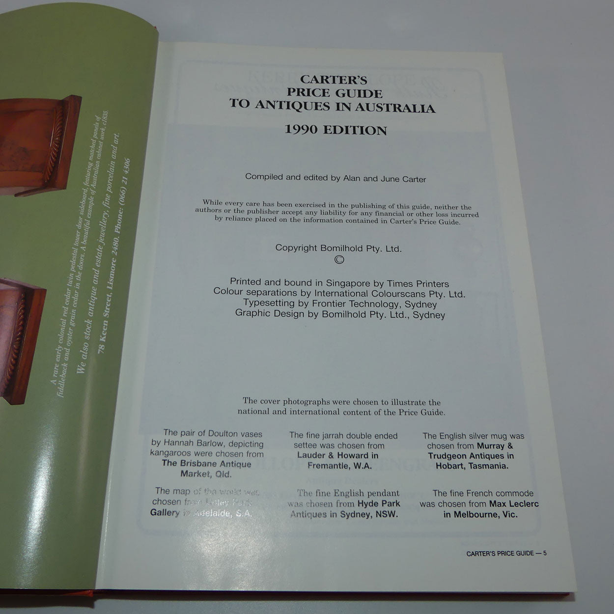 reference-book-carters-price-guide-to-antiques-in-australia-1990-edition