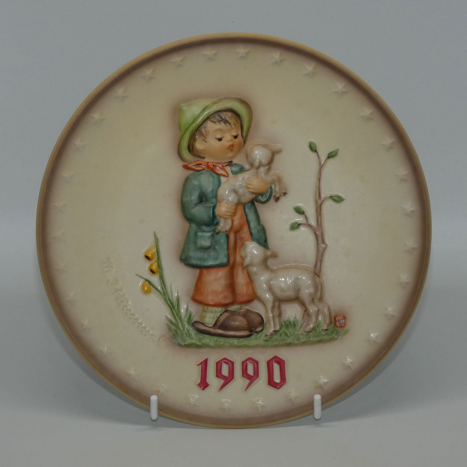 HUM0286 MI Hummel Annual Plate 1990 | Shepherd's Boy