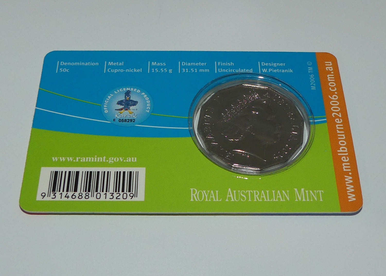 RAM 2006 | Melbourne 2006 | 50 cent Uncirculated | Badminton