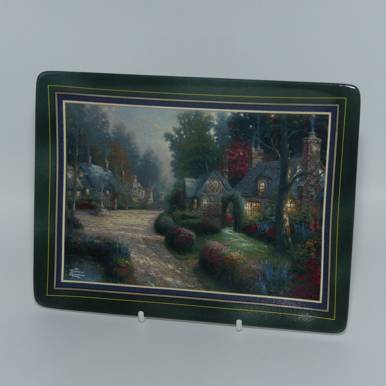 bradex-84-b11-154-2-plate-hometown-memories-thomas-kincade-cobblestone-lane