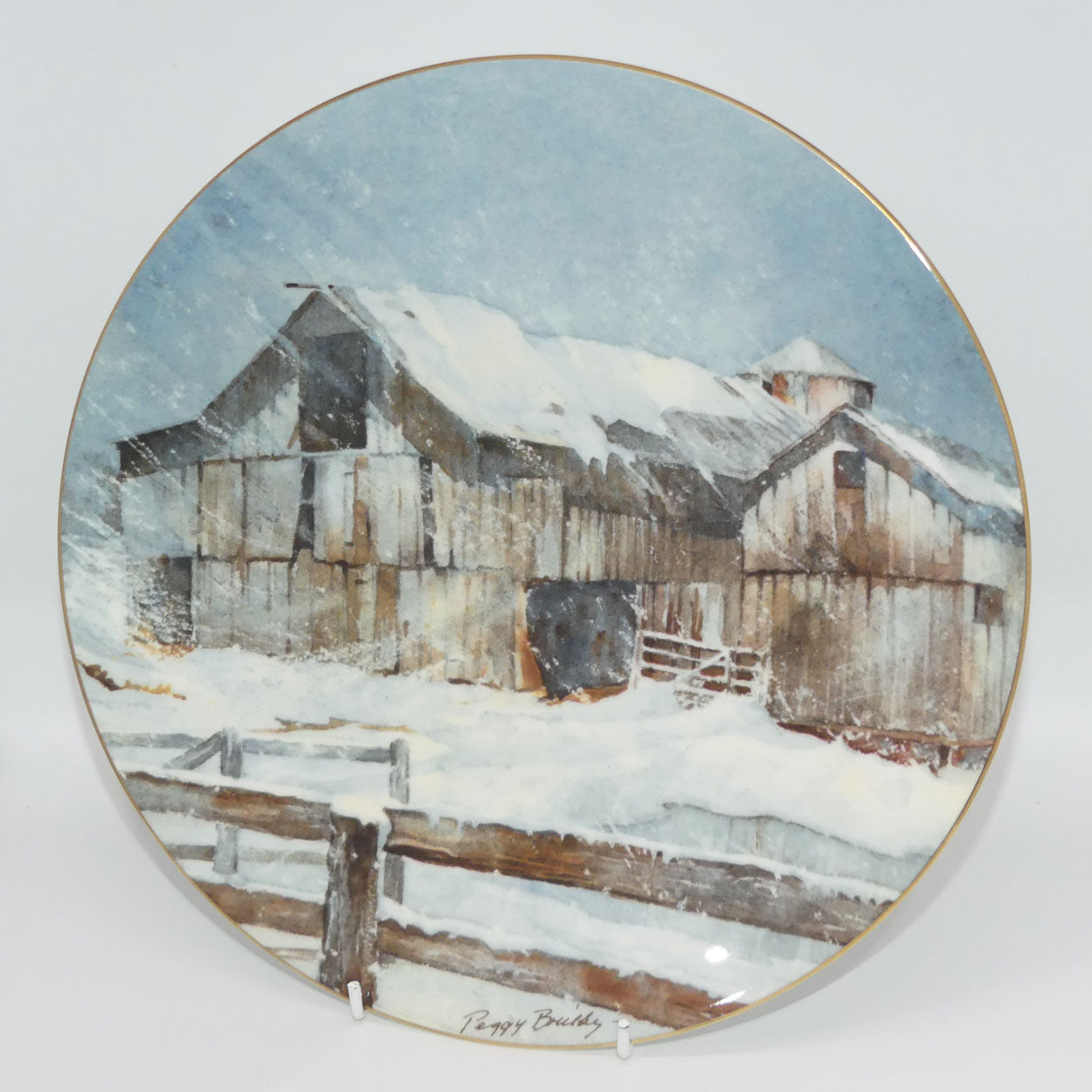 royal-doulton-aged-in-wood-3-plate-peggy-brisby-weathering-the-storm