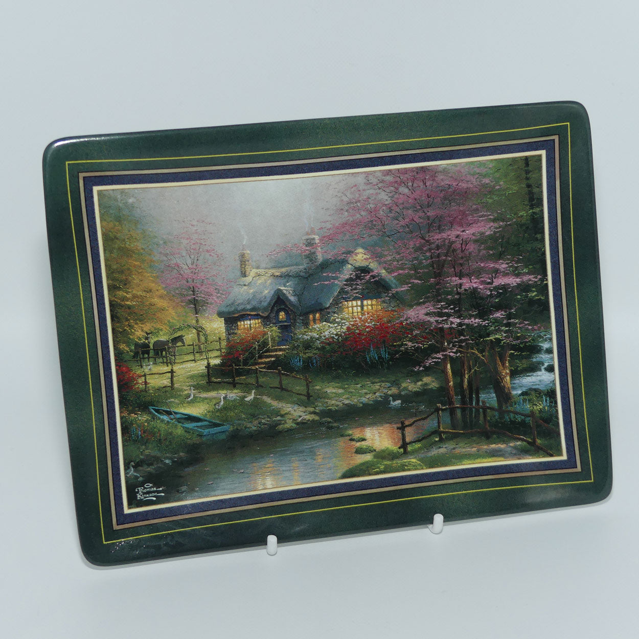 bradex-84-b11-154-4-plate-hometown-memories-thomas-kincade-stepping-stone-cottage