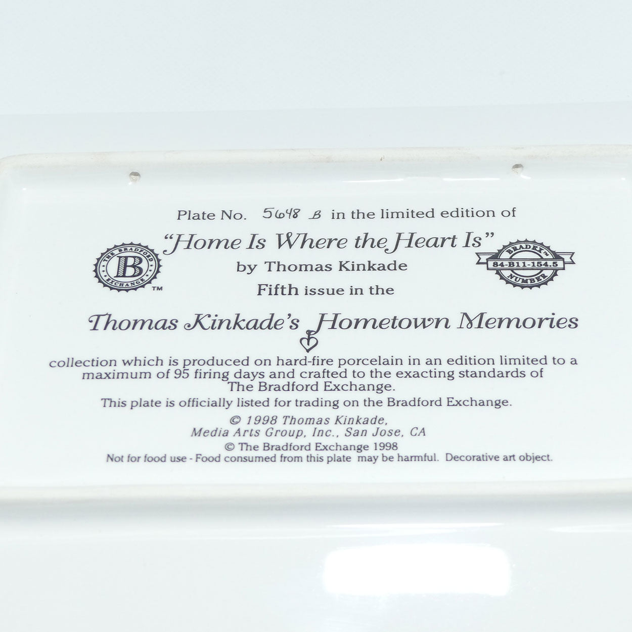 bradex-84-b11-154-5-plate-hometown-memories-thomas-kincade-home-is-where-the-heart-is