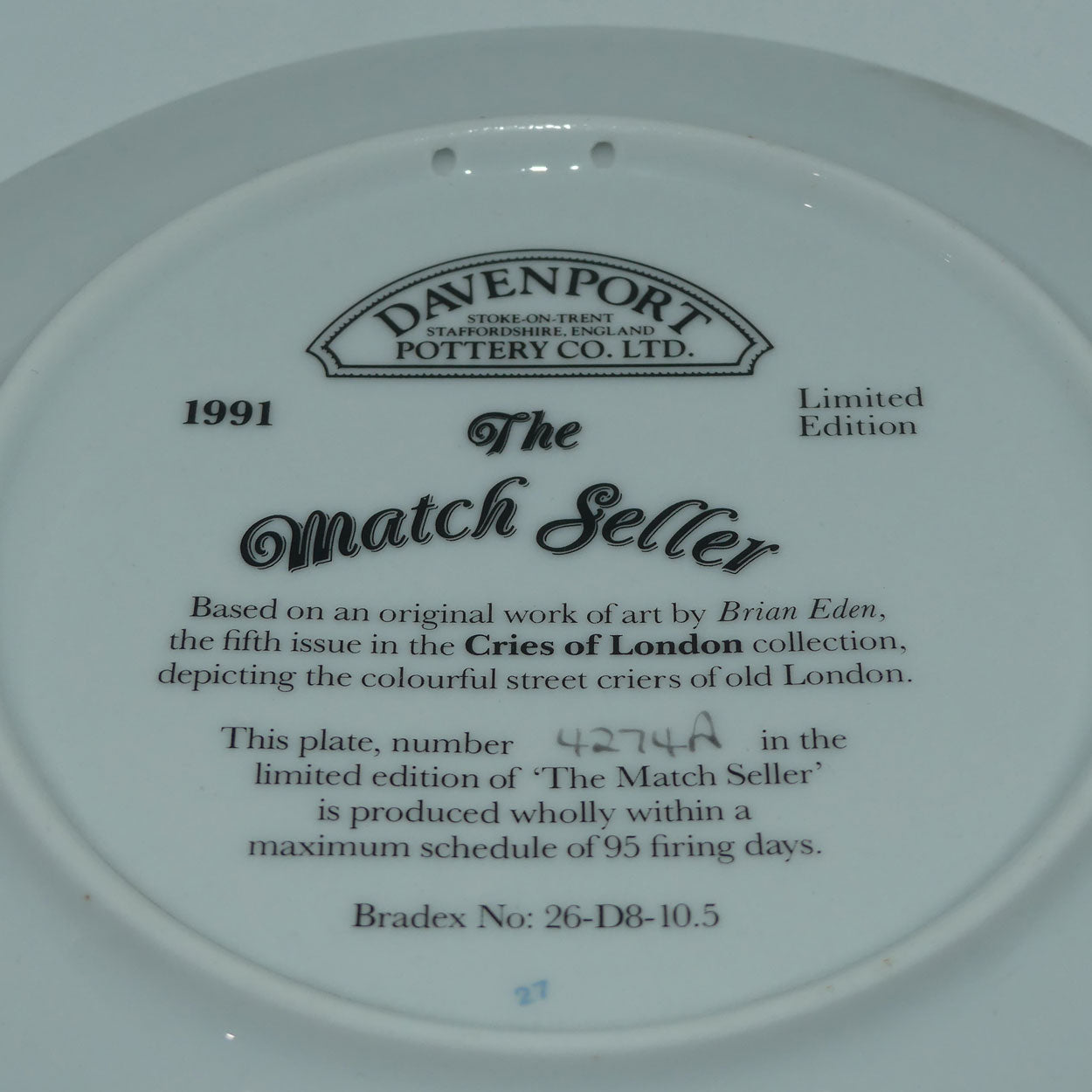 bradex-26-d8-10-5-cries-of-london-5-plate-the-match-seller