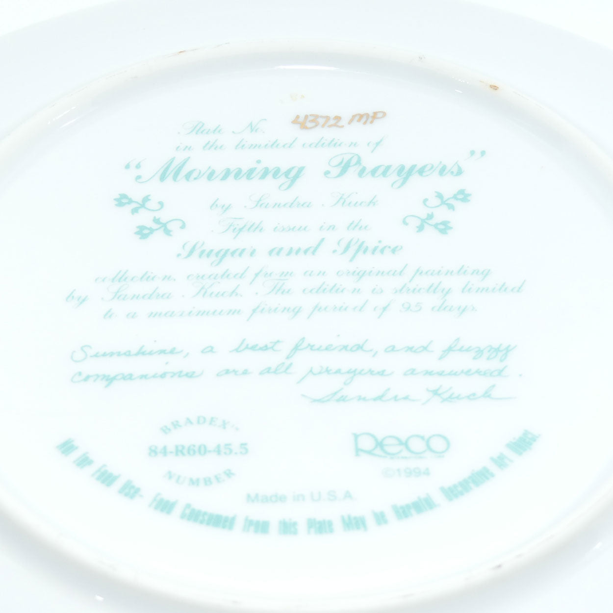 bradex-84-r60-45-5-plate-sugar-and-spice-by-sandra-kuck-morning-prayers