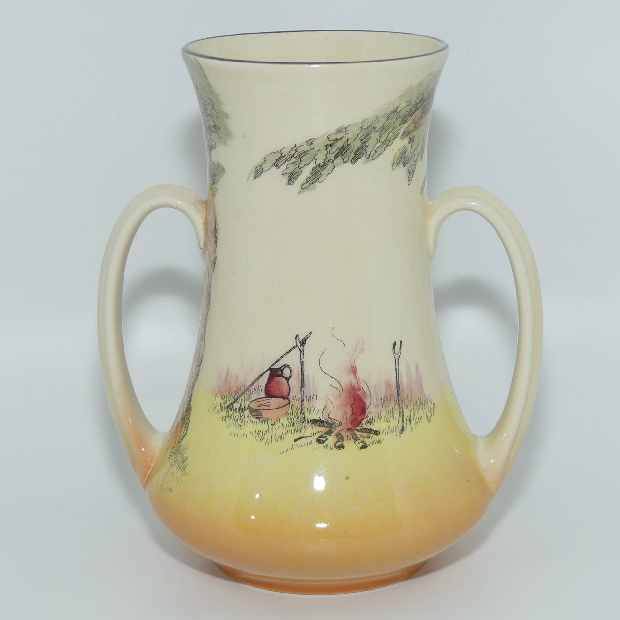 Royal Doulton Under the Greenwood Tree twin handle vase | Shape 7348 | D6094