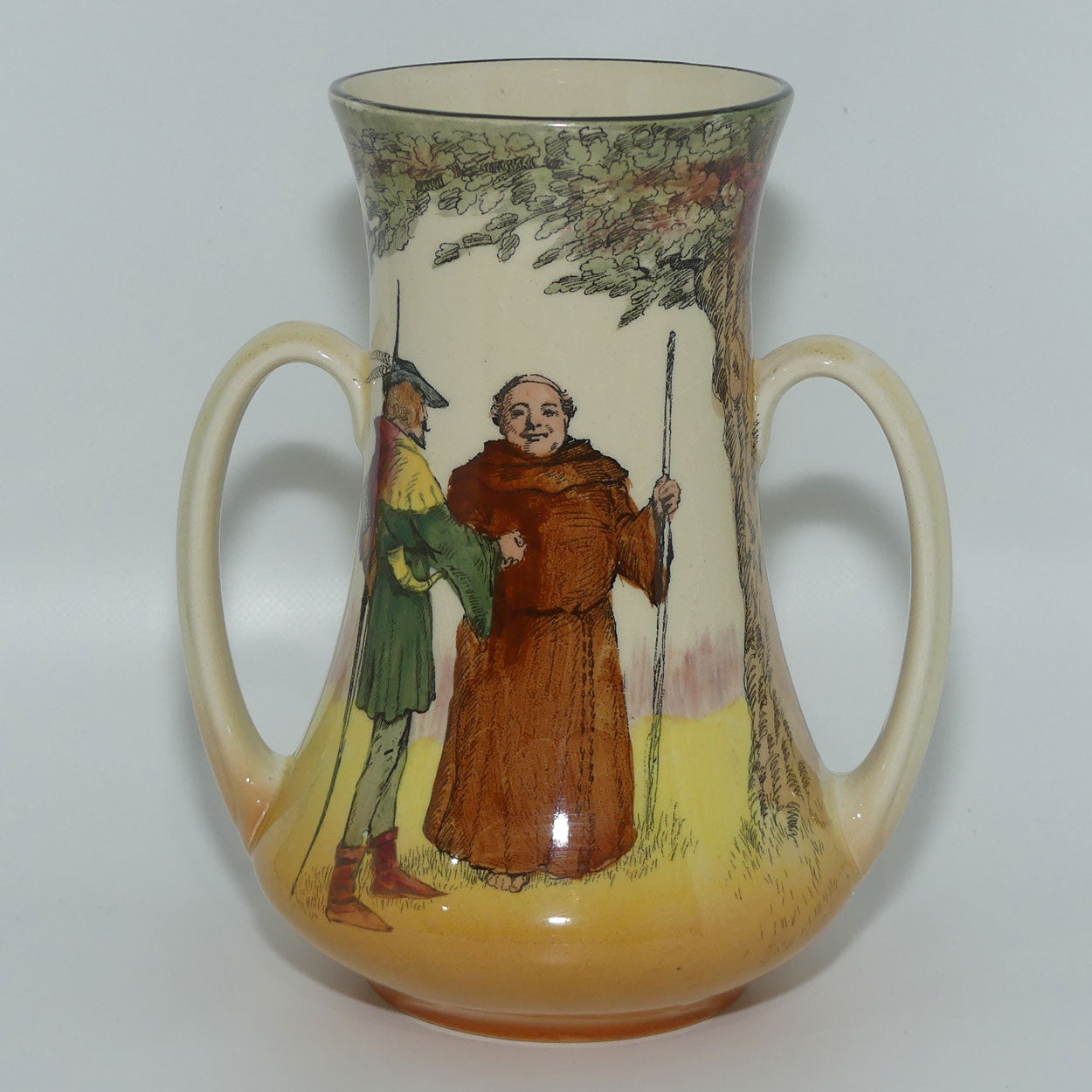 Royal Doulton Under the Greenwood Tree twin handle vase | Shape 7348 | D6094